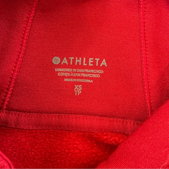 ATHLETA Polartec Funnel Neck Sweatshirt XS  Decadent Red CYA Top NWOT - Picture 6 of 9